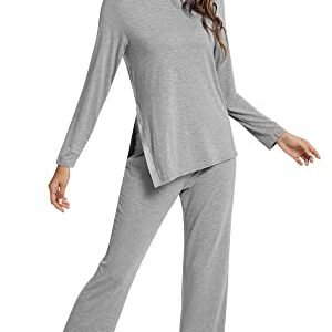 Women's Bamboo Viscose Long Sleeve Pajama Set - Soft Loungewear S-XXL