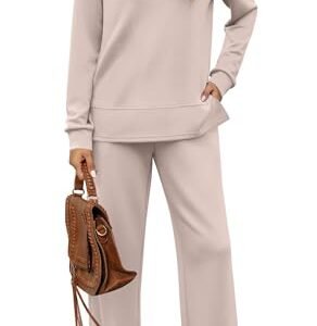 WIHOLL Women's 2-Piece Lounge Sets: Fashionable Cozy Outfits for Travel